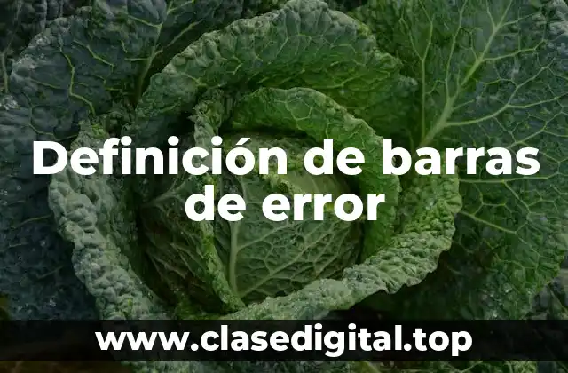 Definición de barras de error