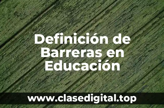 Definición técnica de barreras en educación