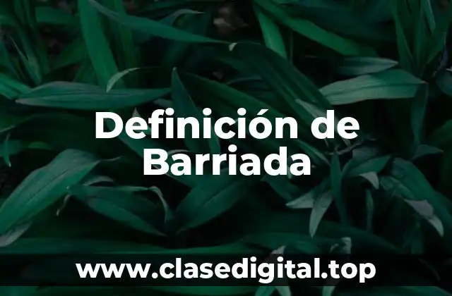 Definición de Barriada