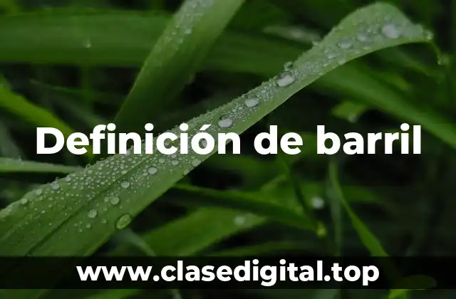 Definición de barril