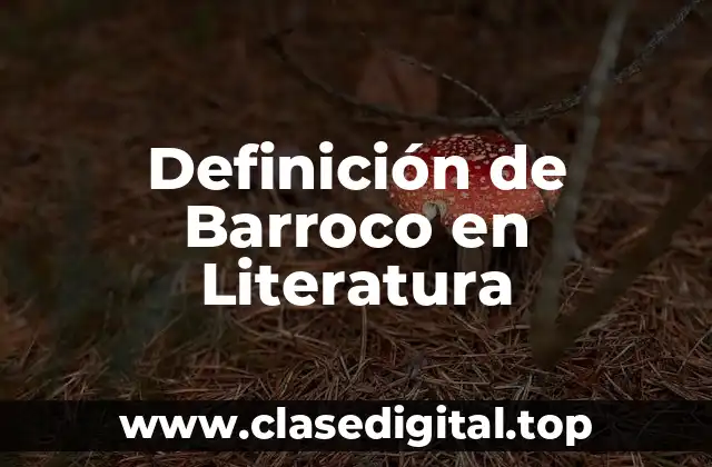 Definición de Barroco en Literatura