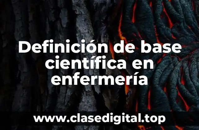 Definición de base científica en enfermería