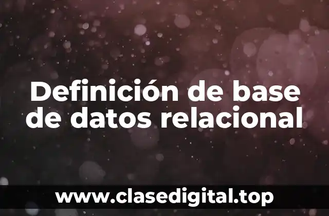 Ejemplos de base de datos relacional