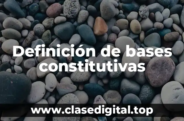 Definición de bases constitutivas