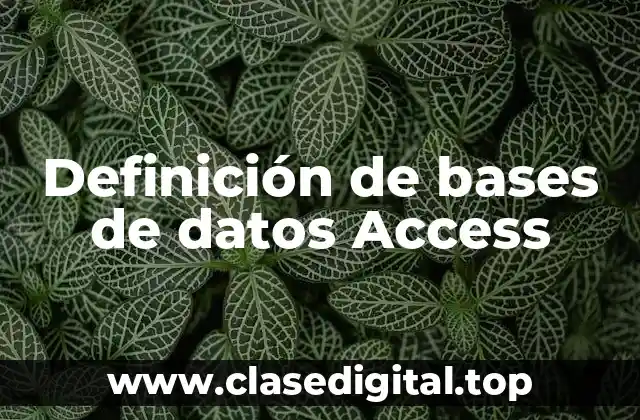 Ejemplos de bases de datos Access