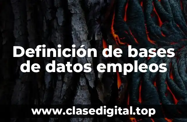 Definición de bases de datos empleos