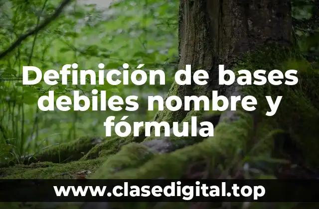 Ejemplos de bases débiles