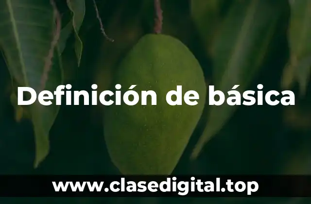 Definición de básica