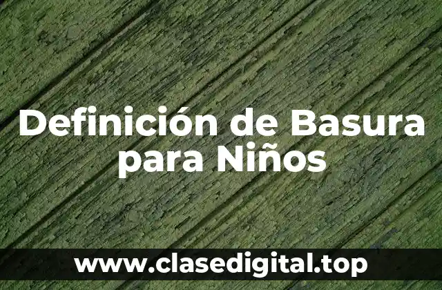 Definición Técnica de Basura para Niños