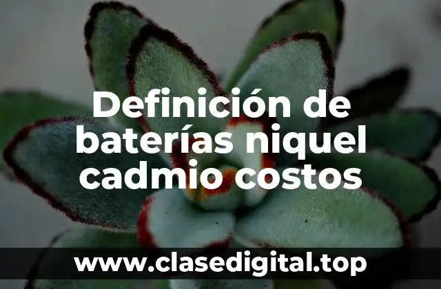 Definición de baterías niquel cadmio costos