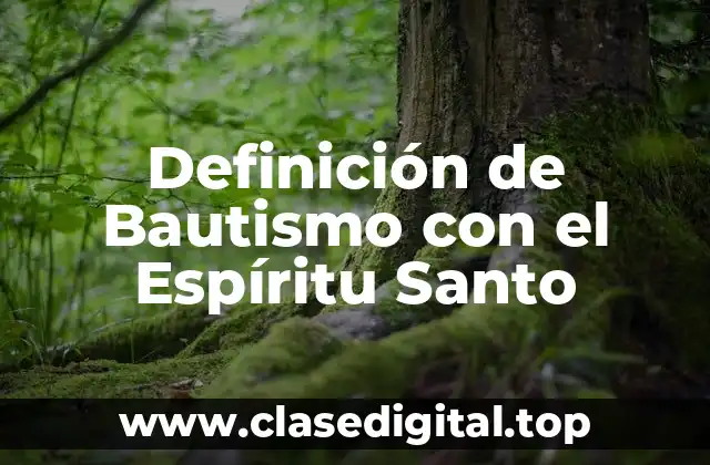 Definición de Bautismo con el Espíritu Santo