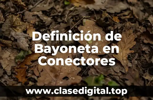 Definición de Bayoneta en Conectores