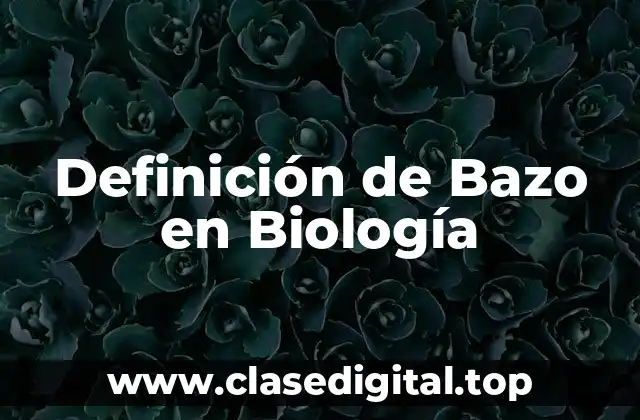 Definición de Bazo en Biología