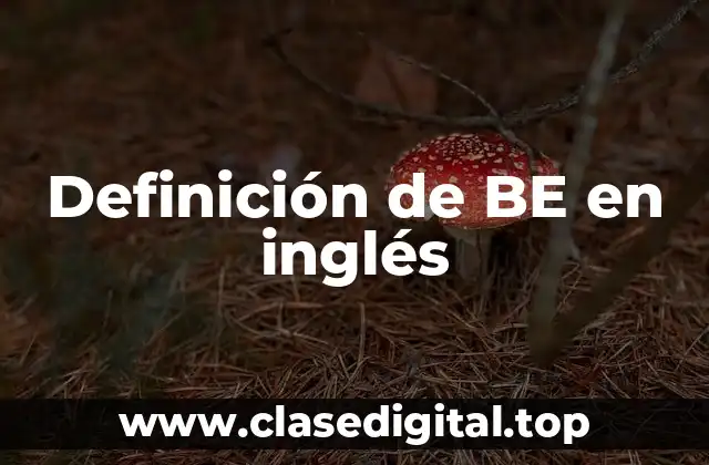 Definición de BE en inglés