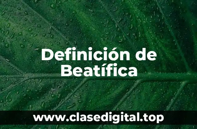 Definición de Beatífica