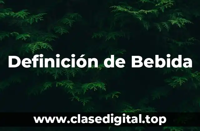 Definición de Bebida