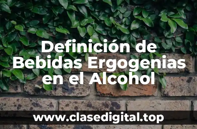 Definición de Bebidas Ergogenias en el Alcohol