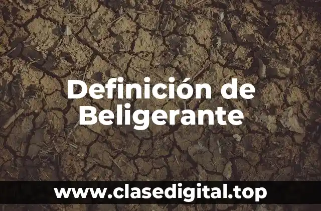 Definición de Beligerante