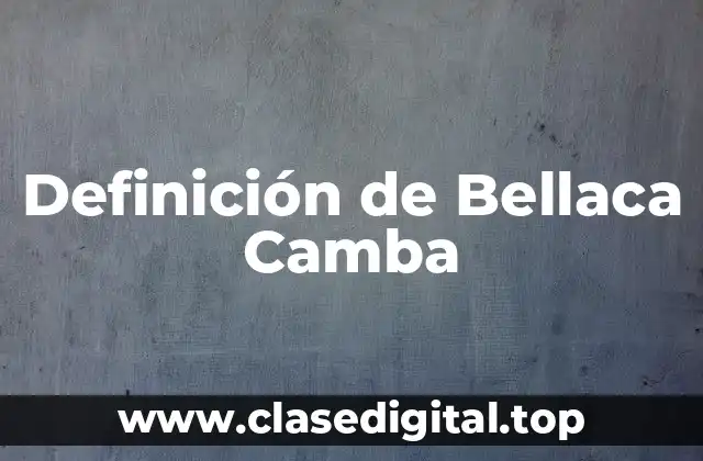 Definición de Bellaca Camba