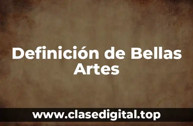 Definición de Bellas Artes