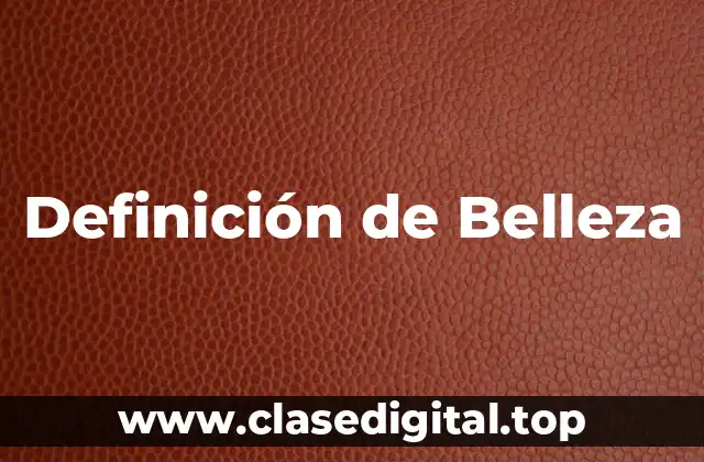 Definición Técnica de Belleza