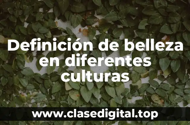 Definición técnica de belleza