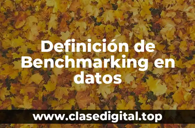 Definición de Benchmarking en datos