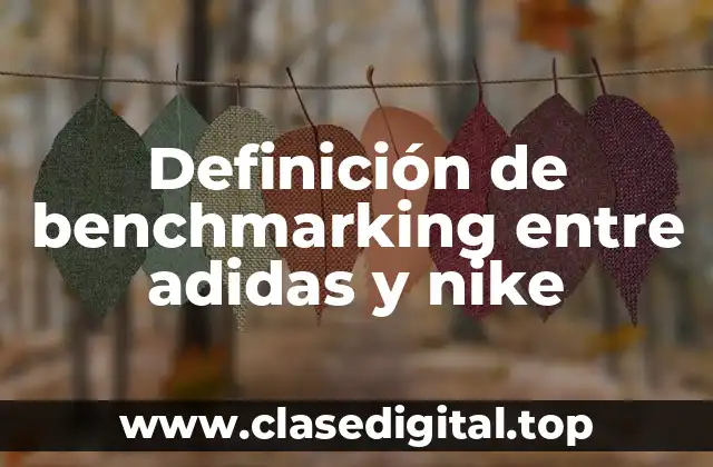 Definición de benchmarking entre adidas y nike