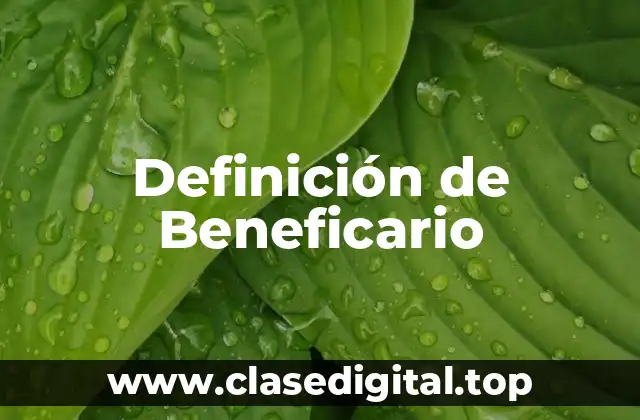 Definición de Beneficario