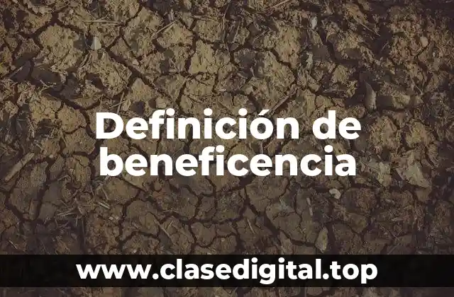 Definición de beneficencia