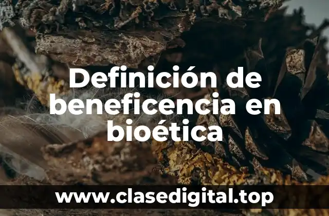 Definición de beneficencia en bioética