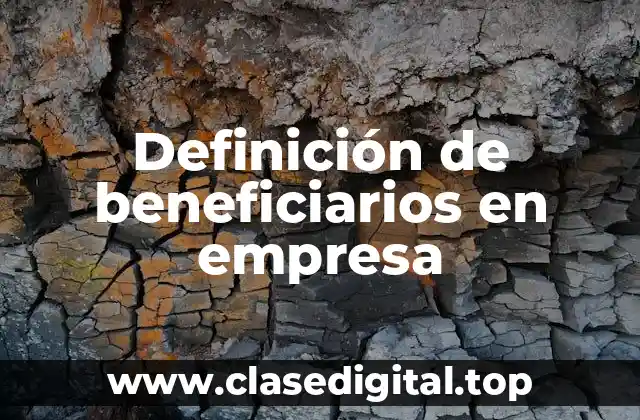 Ejemplos de beneficiarios en empresa
