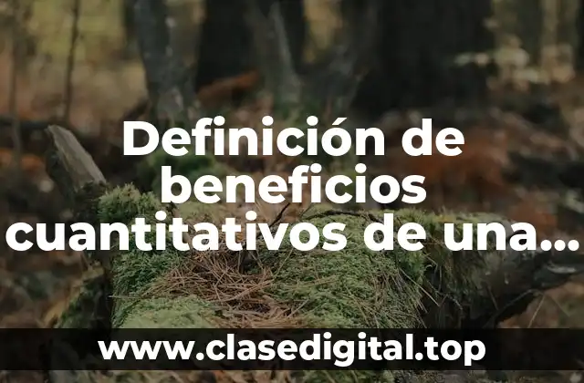 Definición de beneficios cuantitativos de una empresa