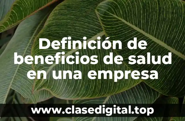 Definición de beneficios de salud en una empresa