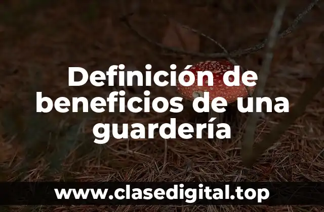 Definición de beneficios de una guardería