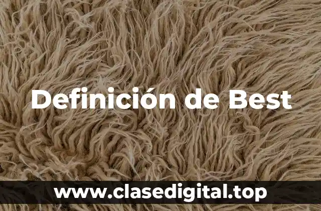 Definición de Best