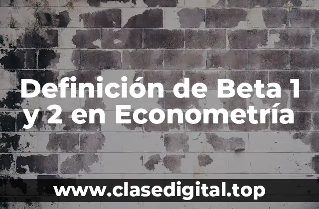 Definición de Beta 1 y 2 en Econometría