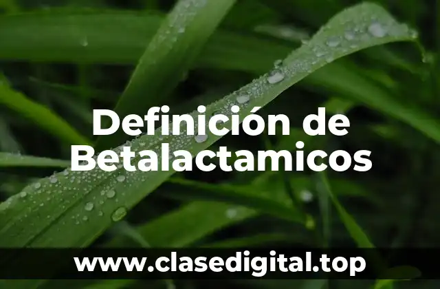 Ejemplos de Betalactamicos