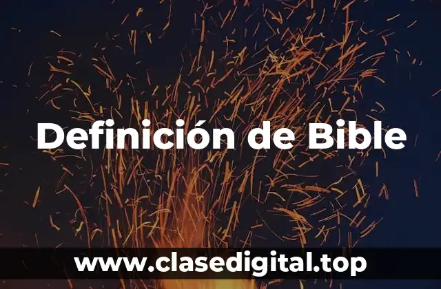 Definición de Bible