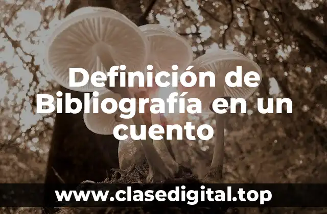 Definición de Bibliografía en un cuento