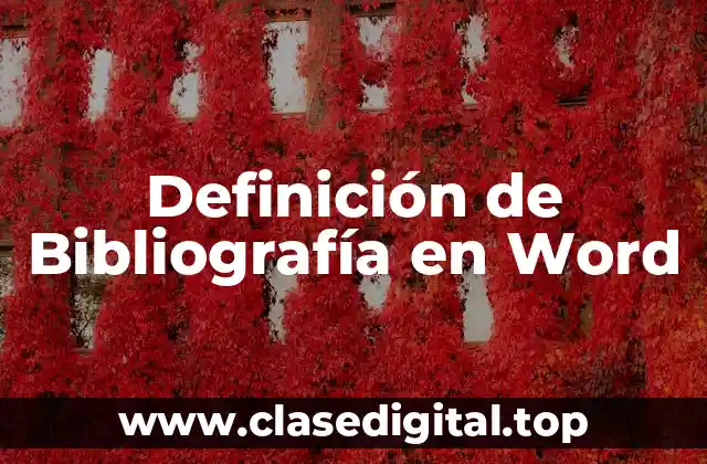 Definición de Bibliografía en Word