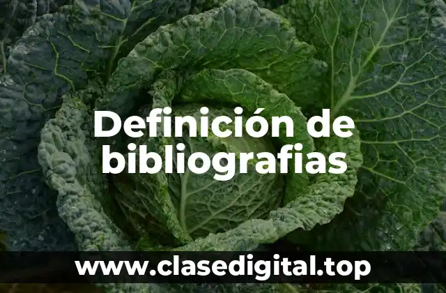 Definición de bibliografias