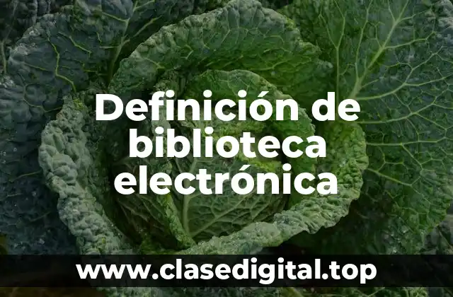 Definición de biblioteca electrónica