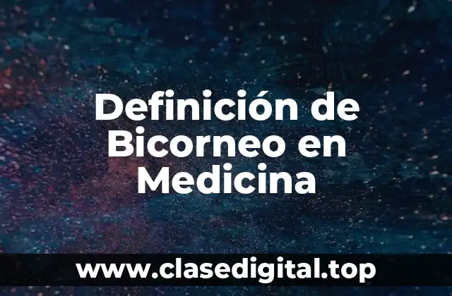 Definición técnica de Bicorneo en Medicina
