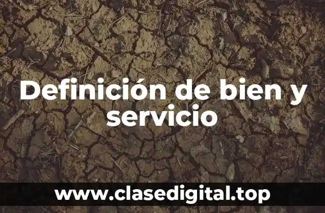 Definición de bien y servicio