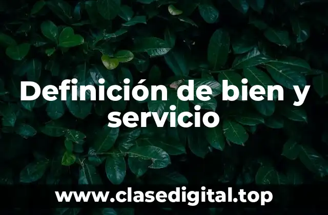 Definición técnica de bien