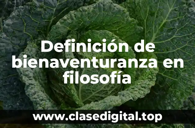 Definición de bienaventuranza en filosofía