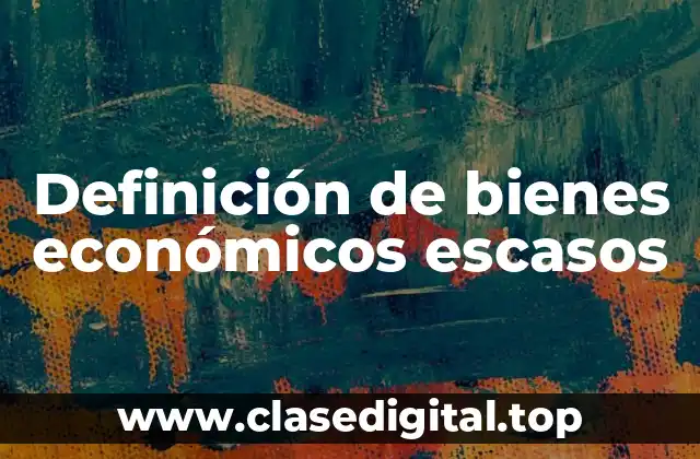 Definición de bienes económicos escasos