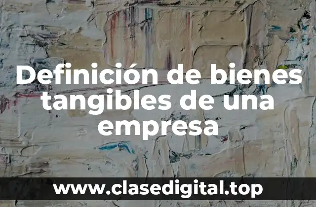 Definición de bienes tangibles de una empresa