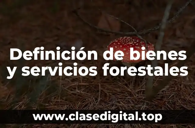 Definición de bienes y servicios forestales